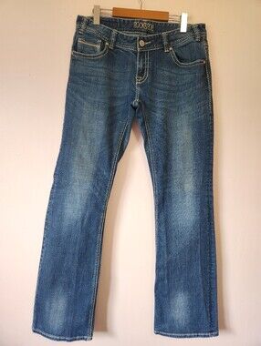 Rock & Roll Cowgirl Low Rise Bootcut Western Jeans Embroidered Pocket Y2K 32